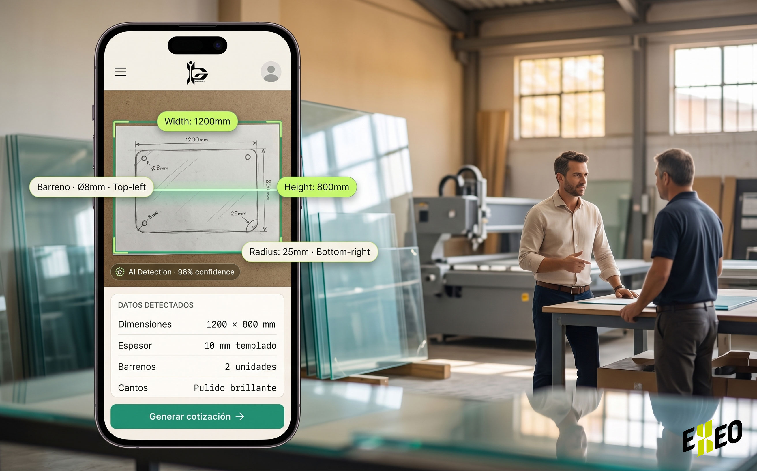 Cotizador Inteligente con IA para Industria del Vidrio